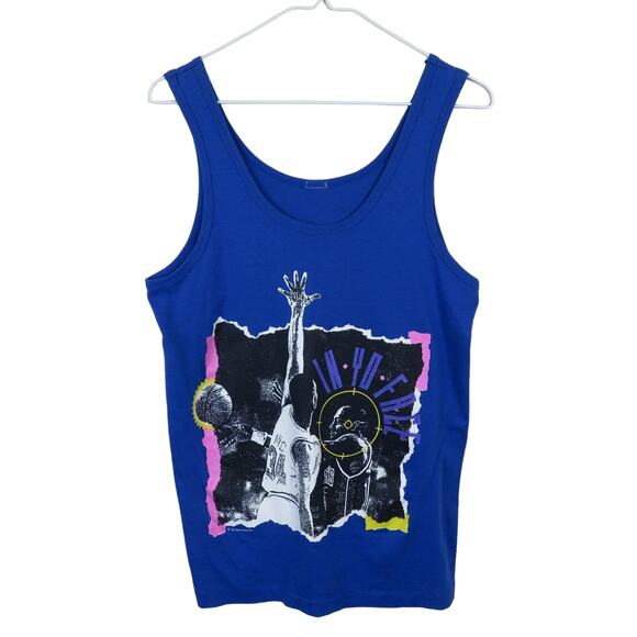 Vintage In Yo Face Basketball Tank Top - Unisex Small - Picture 1 of 6